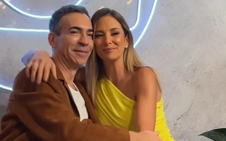Ticiane Pinheiro grava vinheta de fim de ano da Globo ao lado de César Tralli (Instagram)