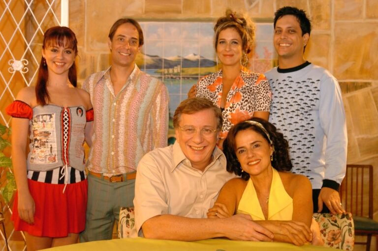 Elenco da primeira temporada de A Grande Família (Divulgação/Memória Globo