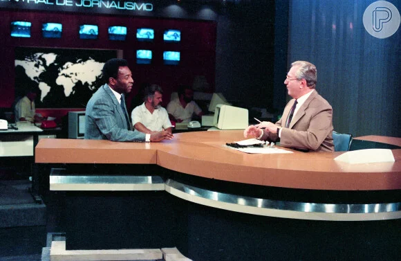 Pelé em entrevista a Boris Casoy no TJ Brasil (Reprodução/Divulgação SBT)