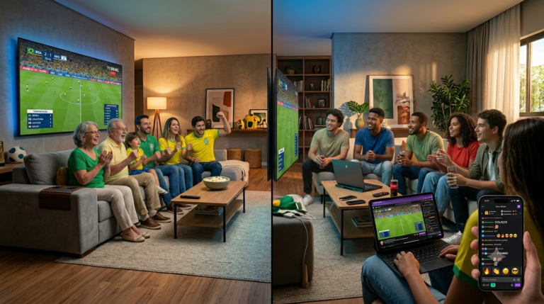 A cobertura televisiva tradicional passou por modificações formais para se adaptar ao comportamento do consumidor atual (Gerada por IA)